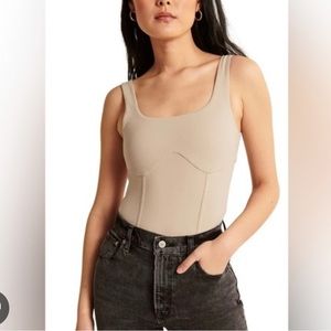 NWOT Abercrombie Seamless Corset Tank Bodysuit | Size M